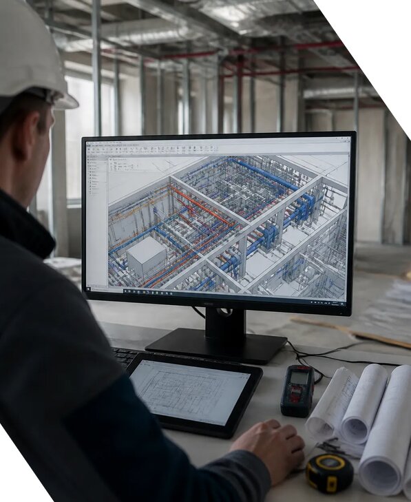 Создание BIM модели инженерных сетей для объектов в Сарапуле